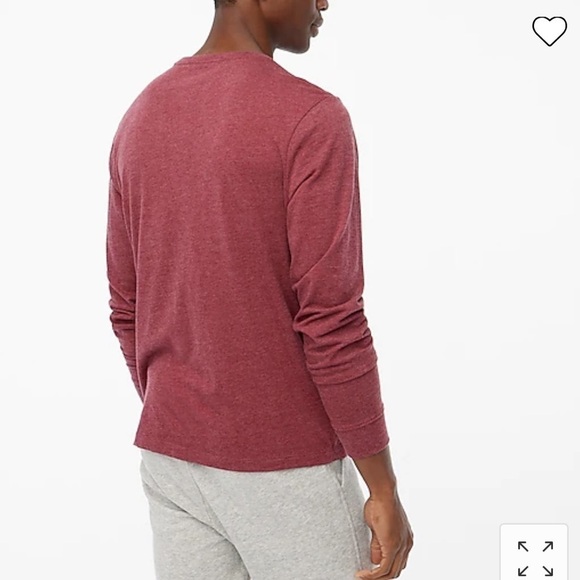 J Crew Long-sleeve washed jersey tee M2190 BLUE - Picture 2 of 4